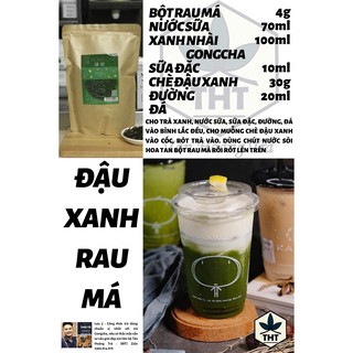 TRÀ RAU MÁ ĐẬU XANH  [CÔNG THỨC] + BỘ TRÀ MẪU PHIÊN BẢN ĐẦY ĐỦ - NGUYÊN LIỆU PHA CHẾ - NGUYÊN LIỆU TRÀ SỮA