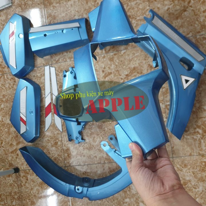 Bộ dàn áo xe CUB 82 màu Xanh Ngọc [KÈM TEM XE] cho xe của bạn như mới - A2738