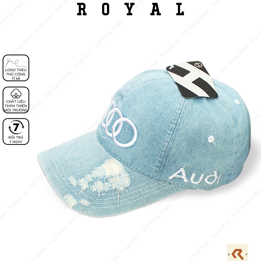 Mũ Lưỡi Trai Nón Lưỡi Trai Nam Nữ Jeans Logo Xe Audi Bmw Mercedes Vải Denim Nón Kết - Royal Caps