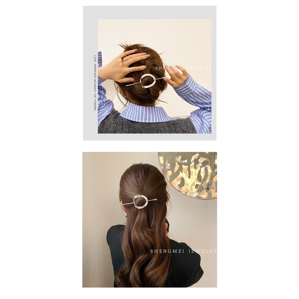 Kẹp tóc kim loại phong cách retro trẻ trung thời trang cho nữ