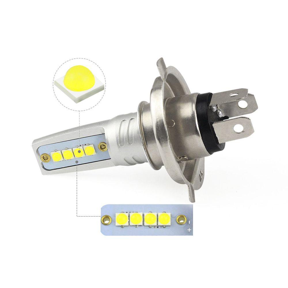 2 Đèn Pha H4 80W 6000K Ánh Sáng Trắng Cho Xe Hơi