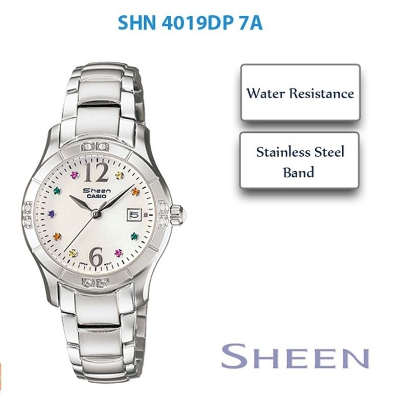 Đồng hồ Casio SHEEN 2 mẫu: SHN-4019DP-4A và SHN-4019DP-7A chính hãng 100% (tem Anh Khuê)
