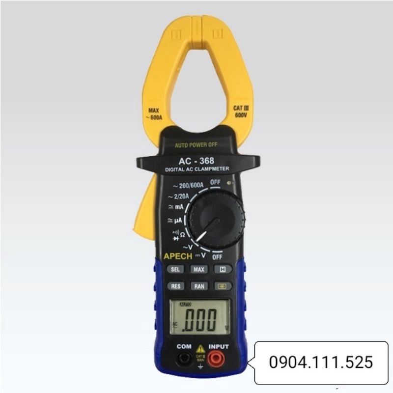 Ampe kìm hiển thị số APECH AC-368 (600A)