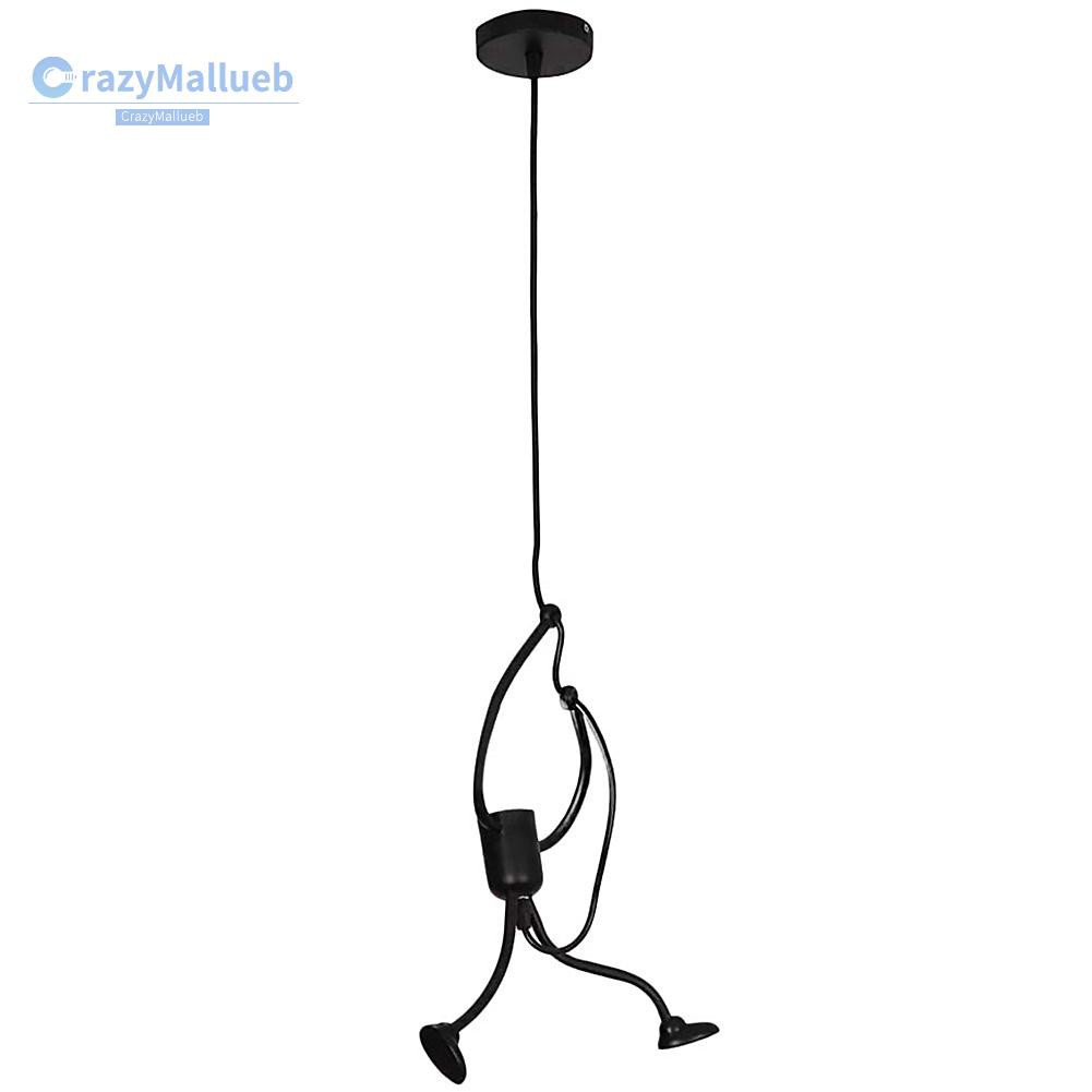 Crazymallueb❤Metal Little Man Climbing Pendant Hanging Light Lamp NO Bulb for Home Restaurant❤Lighting