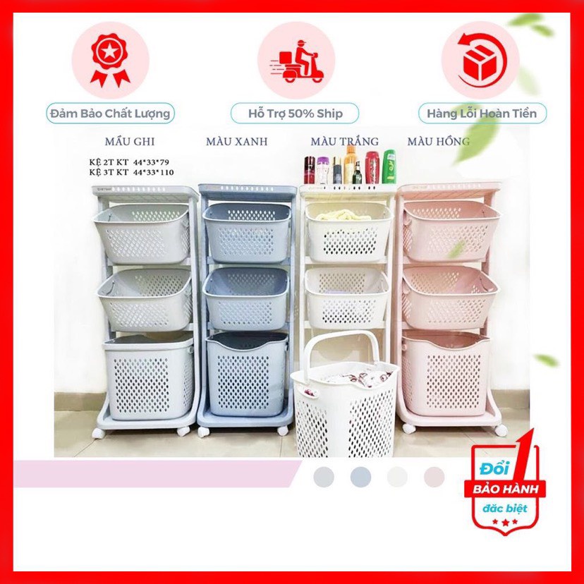 {HÀNG CAO CẤP} Kệ đựng đồ đa năng 3 tầng có bánh xe Việt Nhật