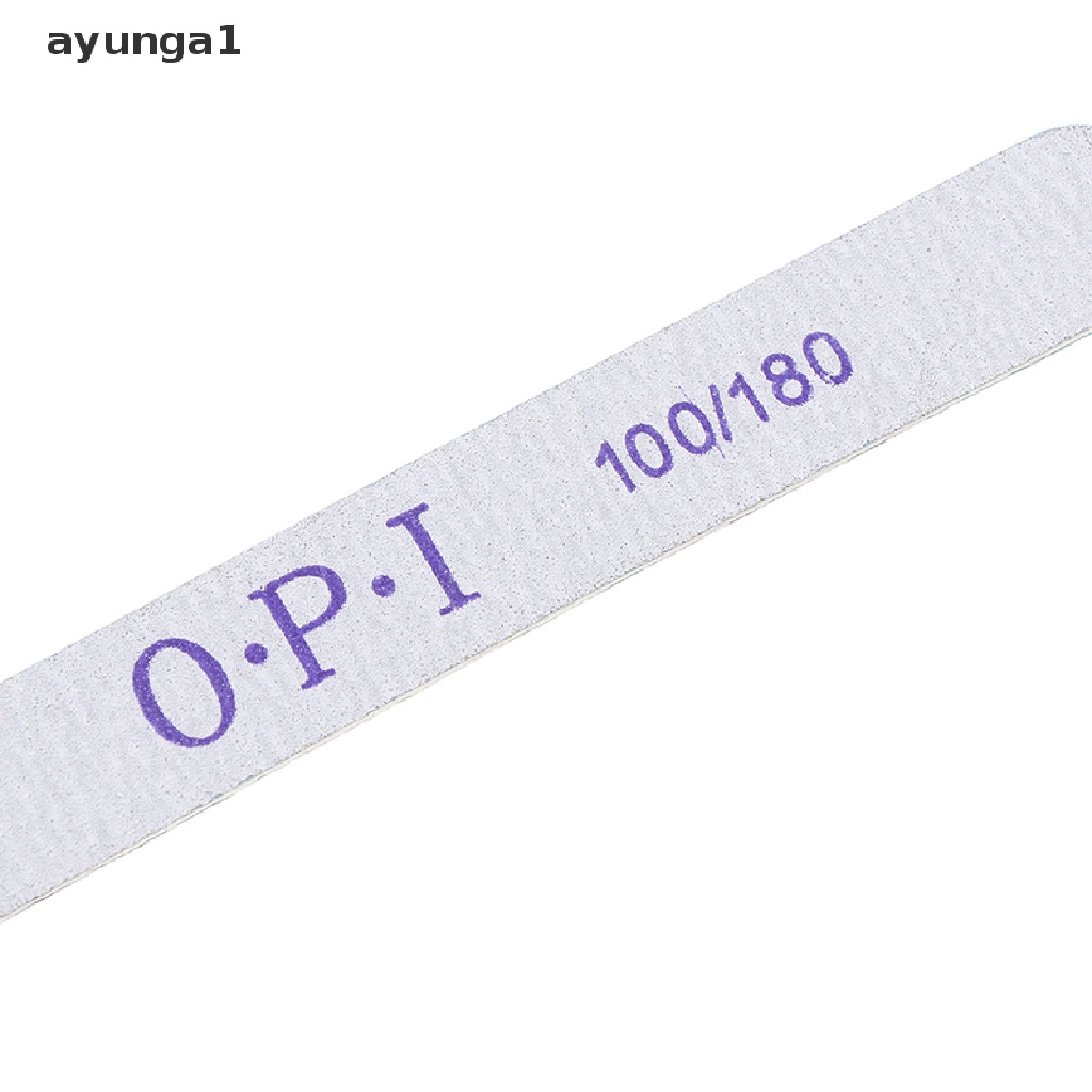 [ayunga1] 10Pcs Wood Nail File Thick Double Side Nail Art Sanding Buffer Files [new]