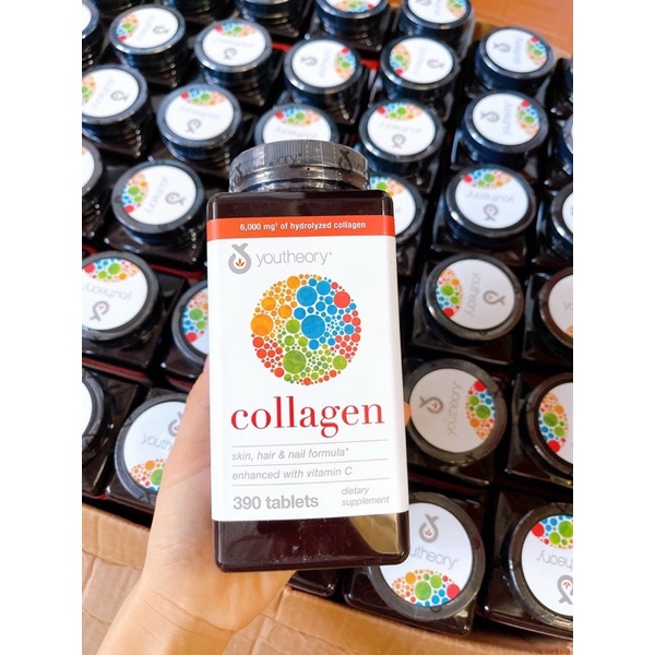 (3/2023)Viên Uống Youtheory Collagen Advanced 390 Viên collagen Type 1,2&3 - Mẫu mới