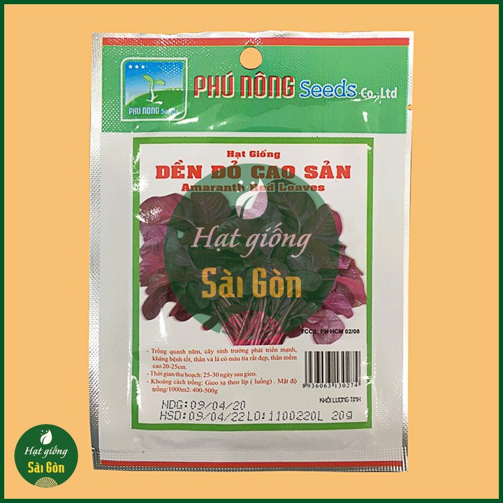 20GR - HẠT GIỐNG RAU DỀN ĐỎ