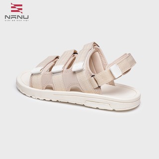 Sandal Nanu 05 3 quai màu cream đế mỏng