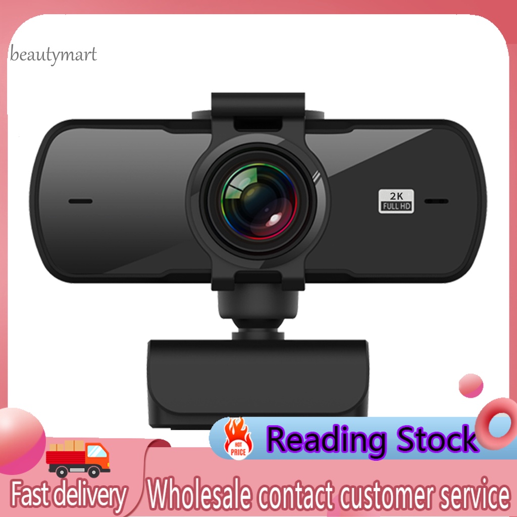 Webcam 2k Xoay 360 Độ Kèm Micro Tiện Dụng Cho Máy Tính