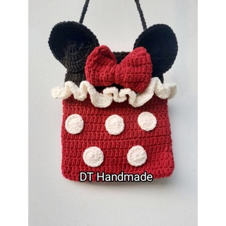 Túi len đeo chéo chuột Mickey