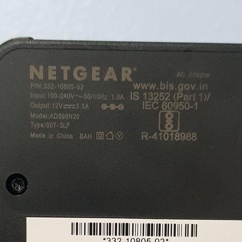 Cục đổi nguồn 12V3.5A  AD898N20 Jack 5.5x2.1MM adapter netgear 12V 3A cho thiết bị điện tử - KhoDienTu