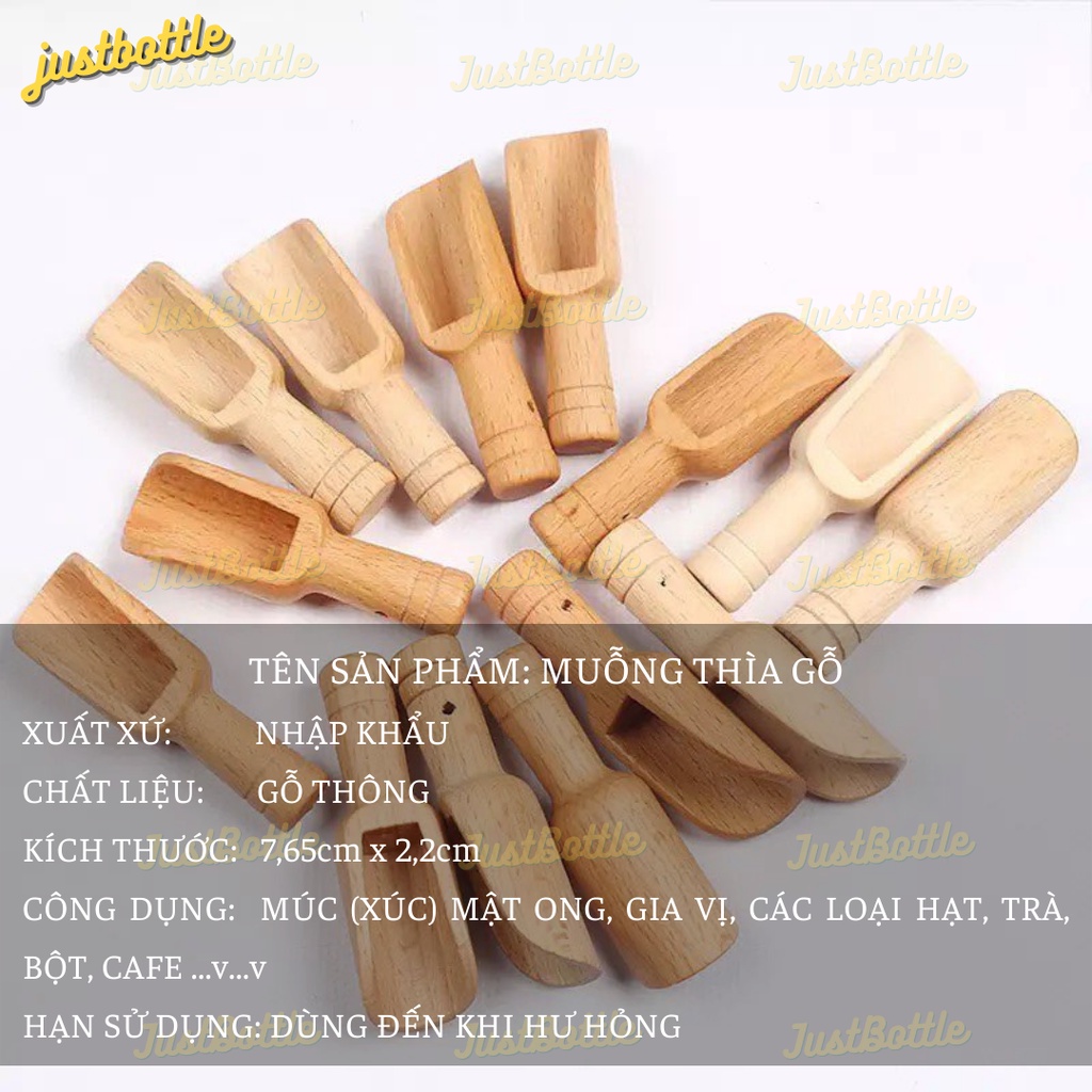 Muỗng Thìa Gỗ Nhỏ Nhâp Khẩu Giá Rẻ Tặng Kèm Dây Treo ✅50K Free Ship✅ Dùng Múc Xúc Mật Ong, Gia Vị, Hạt, Trà, Cafe, Đậu