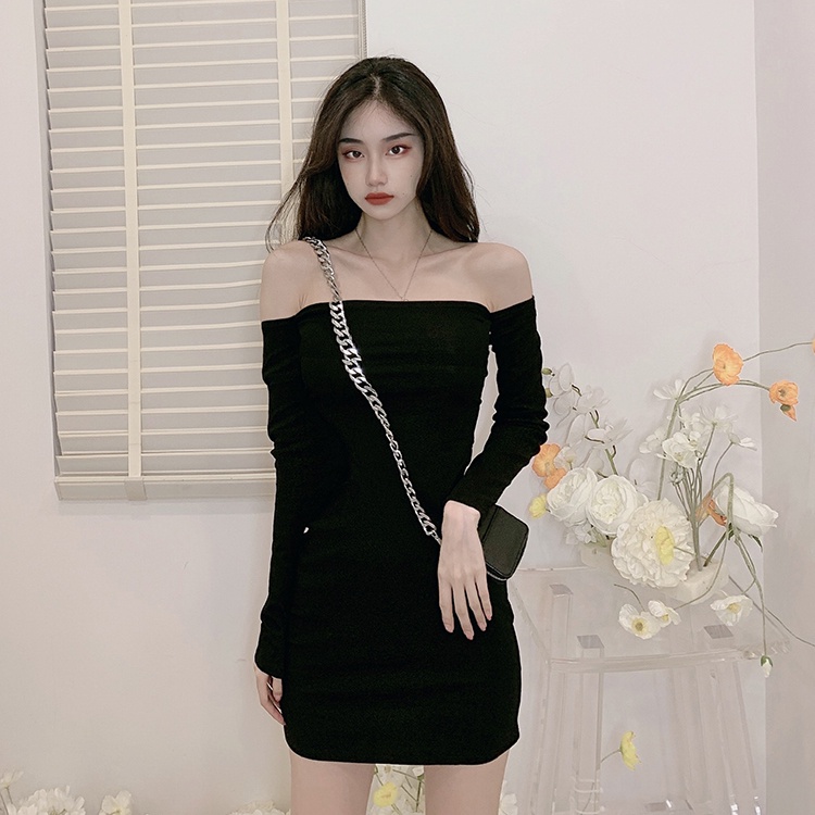 Đầm Body Trễ Vai Trơn RANSHI Siêu Xinh Chất Gân Dày Dặn Tôn 3 Vòng, Váy Bệt Vai Sexy Sang Trọng Đi Chơi Đi Tiệc - RBD056