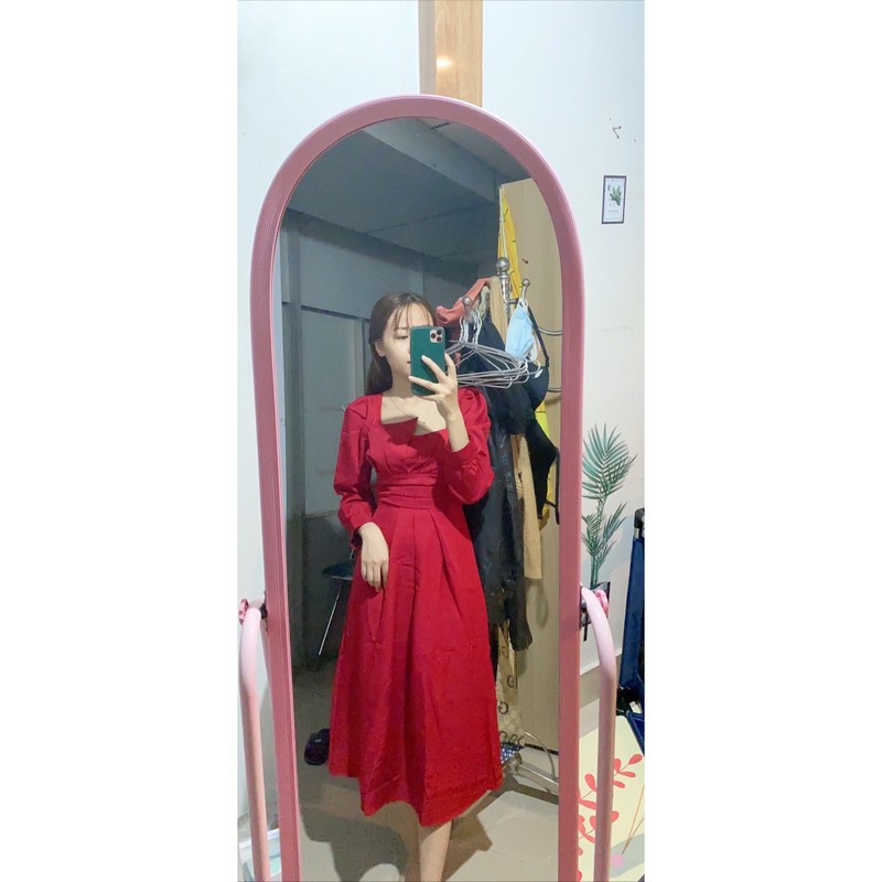 Đầm nữ đầm dự tiệc tay dài nhún ngực🎈HÌNH THẬT️🎈 đầm nữ dáng xoè tiểu thư chất vải Umi | BigBuy360 - bigbuy360.vn