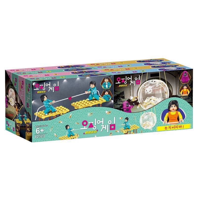 BỘ 4 HỘP LẮP GHÉP MÔ HÌNH SQUID GAME