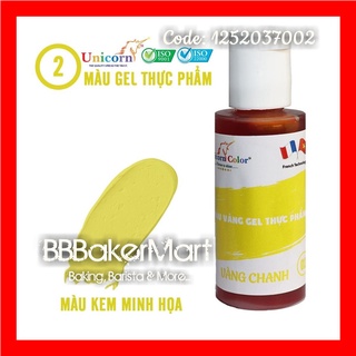 Màu thực phẩm làm bánh dạng GEL Unicorn D02 28gr - Màu VÀNG CHANH