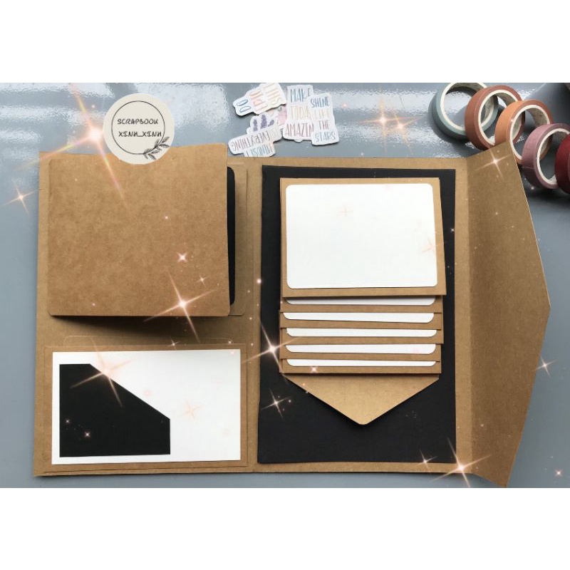 Scrapbook mini, sổ dán ảnh đã có sẵn hiệu ứng, quà tặng sinh nhật đáng yêu