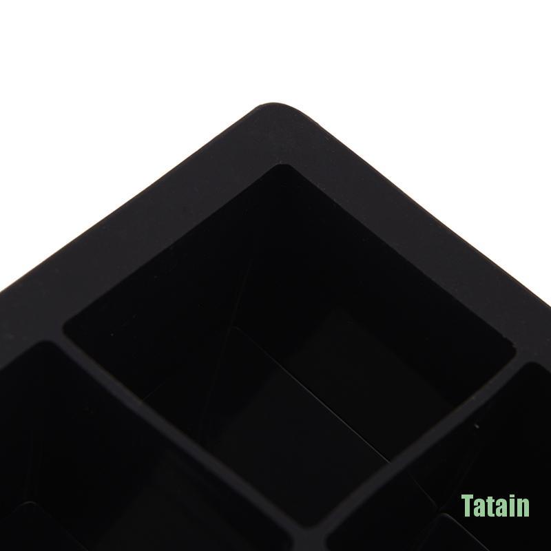 Khuôn silicon làm đá hình vuông cỡ lớn màu đen
