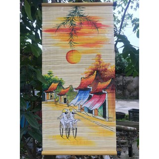 Tranh mành tre trang trí