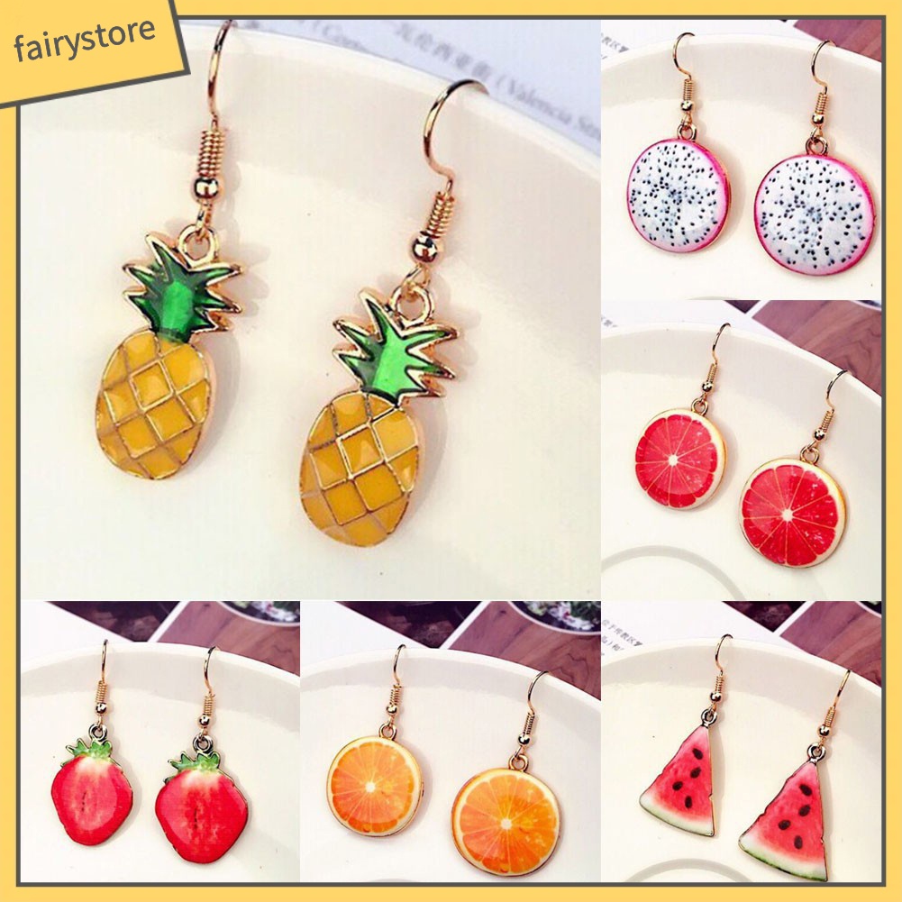 Bông Tai Hình Trái Cây Dễ Thương Cho Nữ