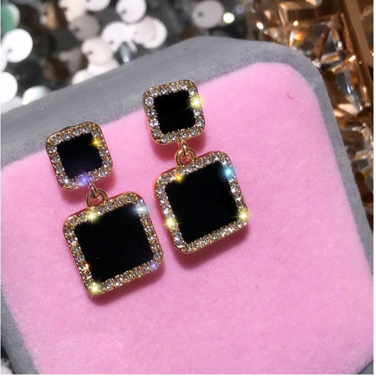 Bông Tai Bạc 925 Kiểu Ngôi Sao Năm Cánh Đính Đá Thời Trang Hàn Quốc