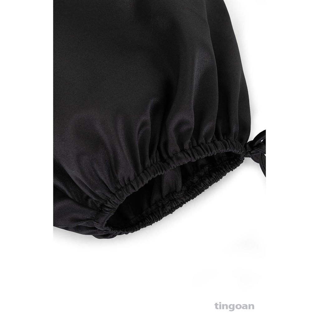 Áo babydoll tafta khoét lưng đen tingoan CELINIE BLOUSE/BL | BigBuy360 - bigbuy360.vn