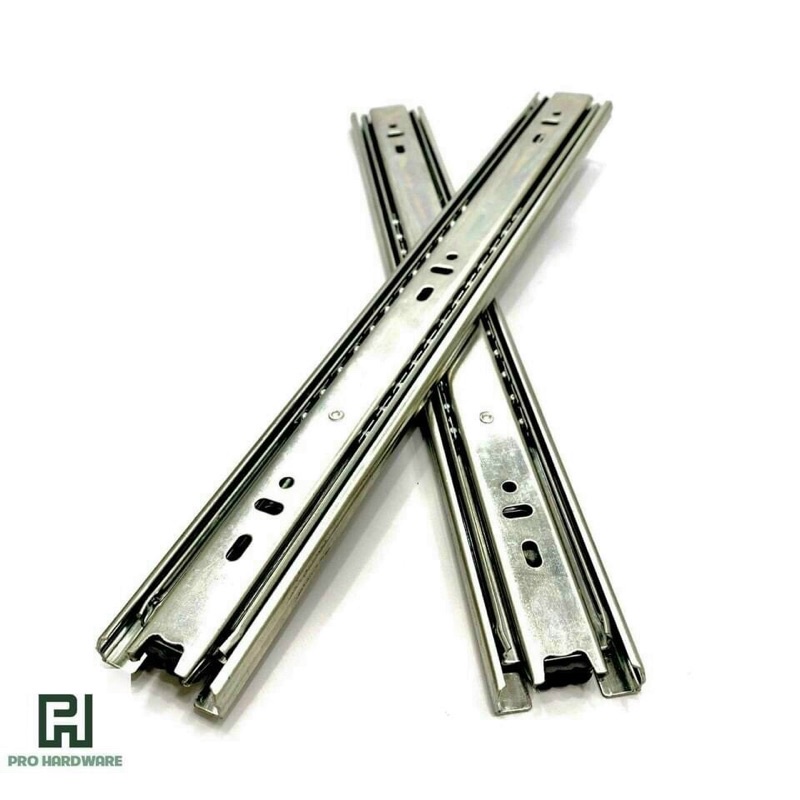 Bộ 02 thanh ray bi trượt 3 tầng 250mm dùng làm ngăn kéo tủ các loại