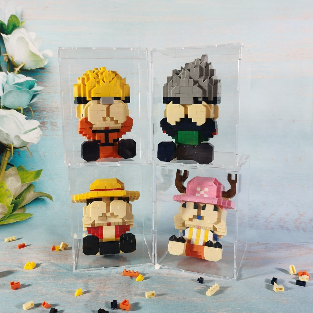 Các khối xây dựng chuột mickey minnie nanoblock linabell ghép hình trẻ em hộp quà một mảnh đồ chơi trẻ em Disney búp bê quà tặng cho bạn gái giáng sinh Naruto kakashi luffy chopper