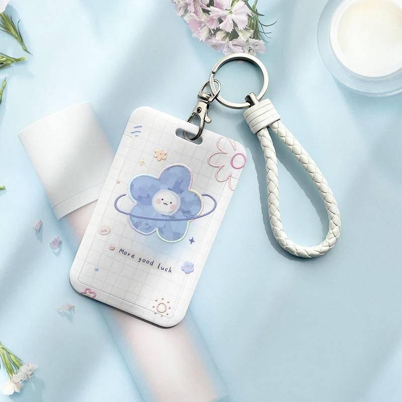 Vỏ Bọc Thẻ Ngân Hàng / Xe Bus Họa Tiết Hoa Kèm Dây Đeo Ngắn / Dài Tiện Dụng Ốp