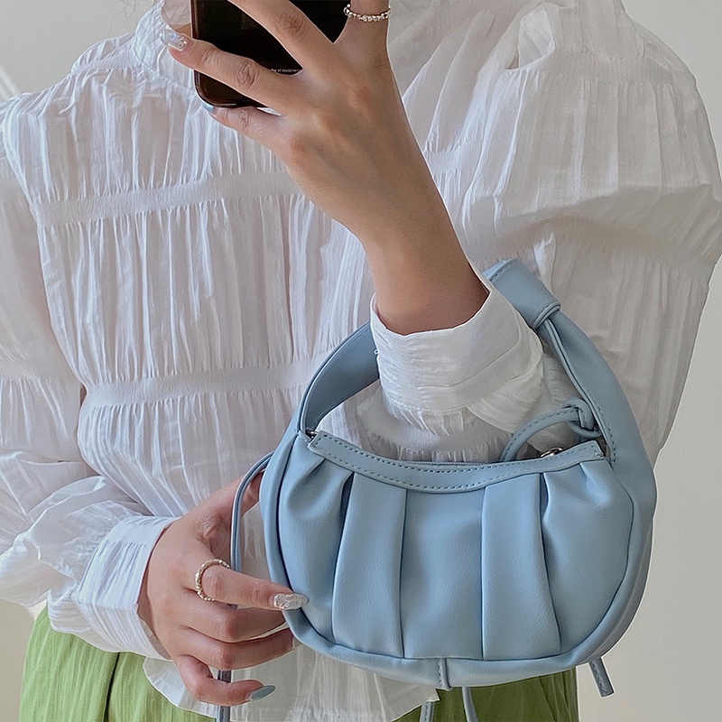 IELGY Túi Đeo Chéo Màu Trơn Dễ Thương Cho Nữ