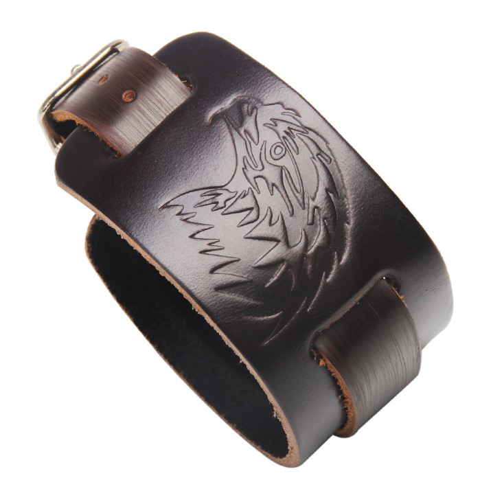 Vòng Tay Nam Da Punk Đại Bàng [ FREE SHIP ]