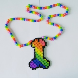 Vòng kandi perler trym cầu vồng - phụ kiện rave edm festival raver kandi perler DJ