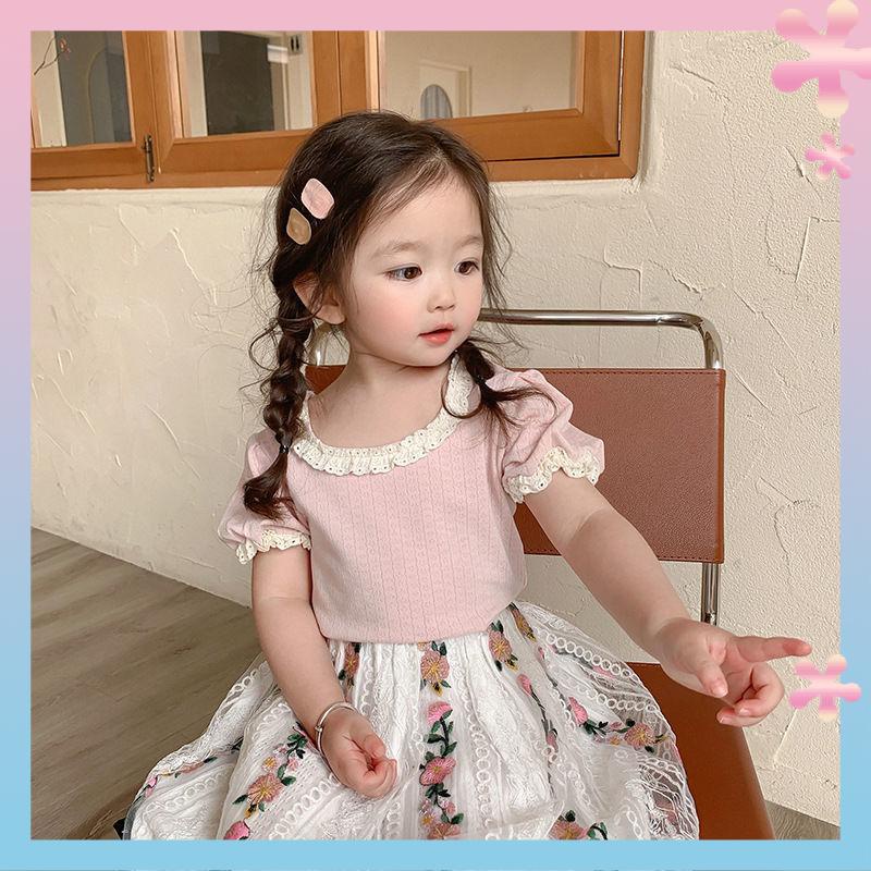 Áo Sơ Mi Tay Ngắn Thời Trang Mùa Hè Phong Cách Hàn Quốc Dễ Thương Dành Cho Bé Gái 2022