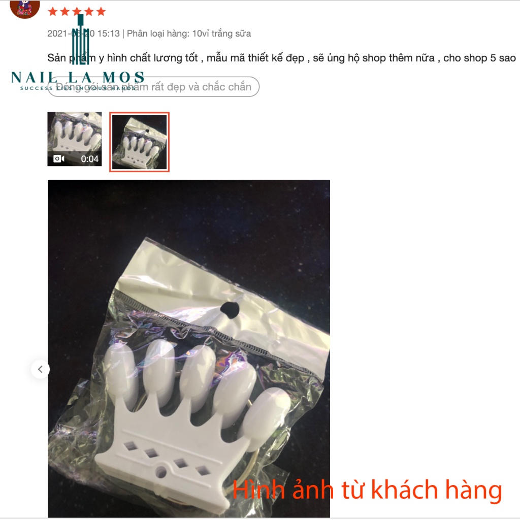 Móng mẫu vương miện tập sơn tập vẽ 1 bịch 10 vỉ 50 móng loại tốt