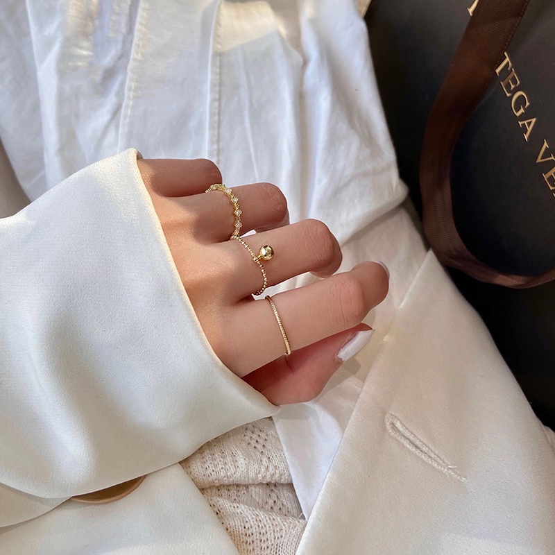 Bộ Nhẫn Đôi Hình Ngôi Sao/Trái Tim/Bướm Đơn Giản Dễ Thương Có Thể Điều Chỉnh Cho Nữ