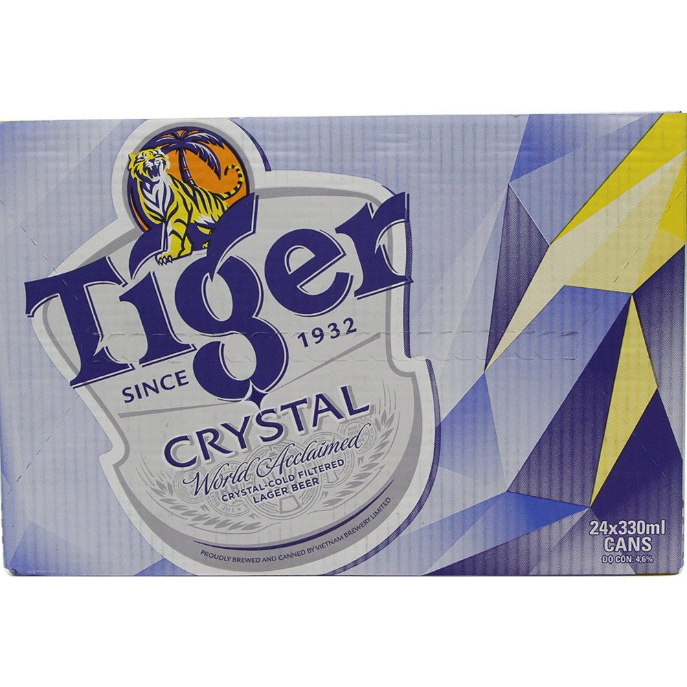 Thùng 24 lon Tiger Crystal _ Lon Cao 330ml
