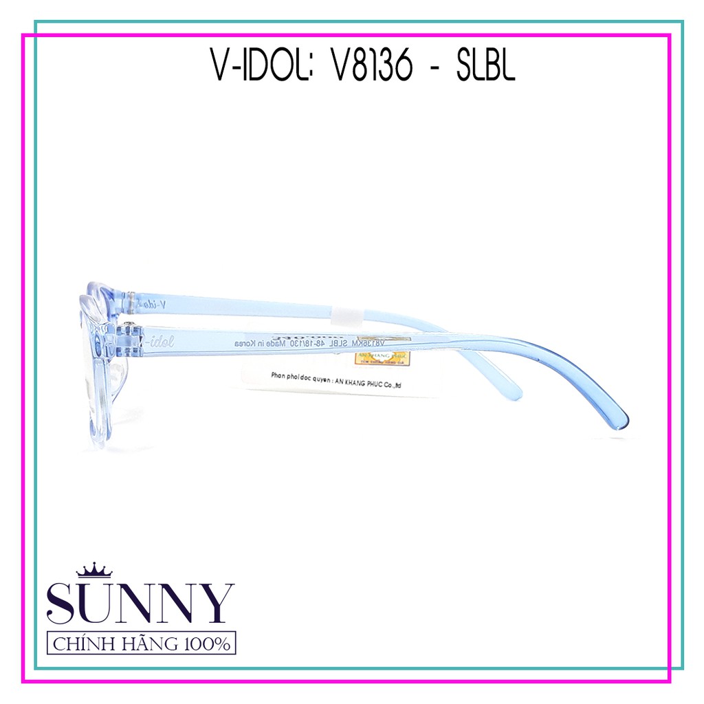 V8136 SLBL - Gọng kính V-idol chính hãng kèm tem chống hàng giả do bộ công an cấp