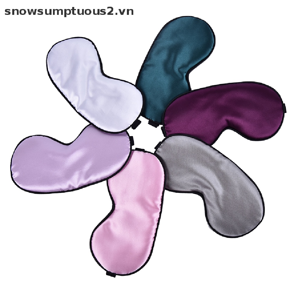 [Hàng mới về] Miếng bịt mắt ngủ giả lụa nguyên chất có đệm chắn ánh sáng thư giãn cho du lịch