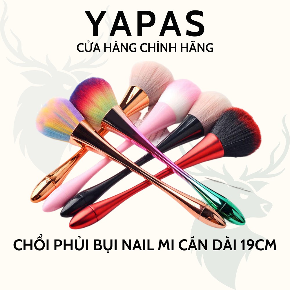 Chổi phủi bụi nail mi, cọ phủi móng trang điểm cán dài chuyên dụng