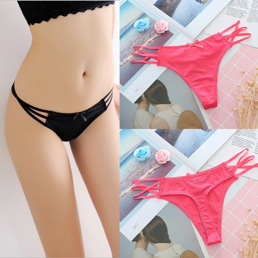 Combo 3 chiếc Quần lót su kháng khuẩn mềm mịn gợi cảm - quần lọt khe nữ