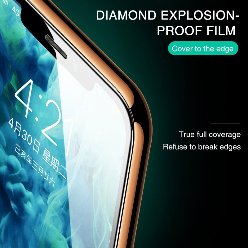 Kính Cường Lực Cong 30D Bảo Vệ Màn Hình Cho iPhone 11 12 Pro XS Max X XR 6 6S 7 8 Plus SE 2020