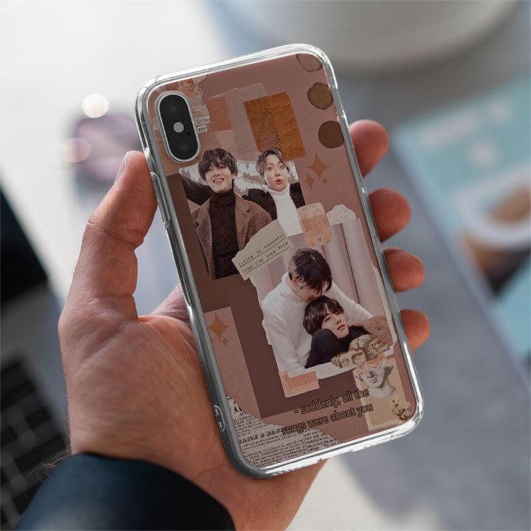 Ốp ip IDOL KPOP Taekook đáng yêu cho Iphone 6 đến 13 promax  BLUGDR0097