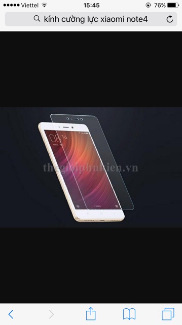 Combo: Kính+ ốp Xiaomi Note4X/ Note4