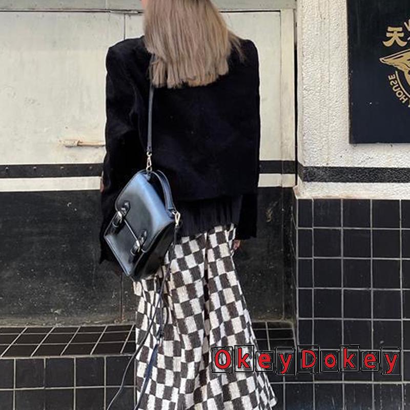 Áo sơ mi dài tay cổ bẻ gài nút màu đen phong cách cổ điển thời trang cho nữ