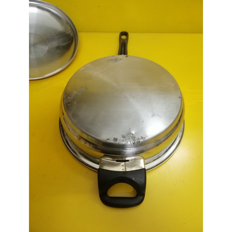 Chảo inox nội địa Nhật (Eurocook), size 26cm, cao 7.5cm (mã 770), Dùng được bếp từ