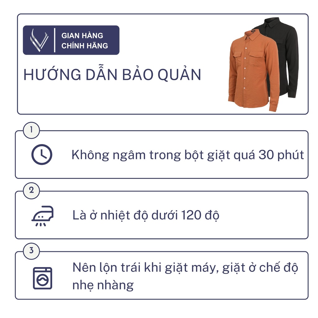 Áo sơ mi nam VERATINO chất đũi mềm mát