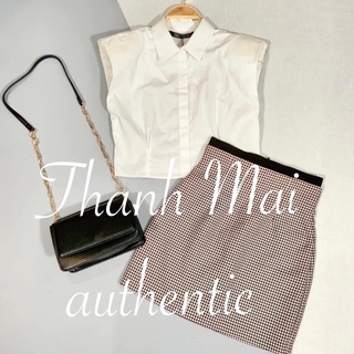 Sơmi trắng croptop Zara Auth newtag size XS