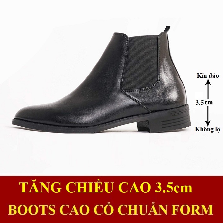 Giày Chelsea Boots Zip Nam Cao Cổ Khóa Kéo UDANY Thời Trang Tôn Dáng - GCN10