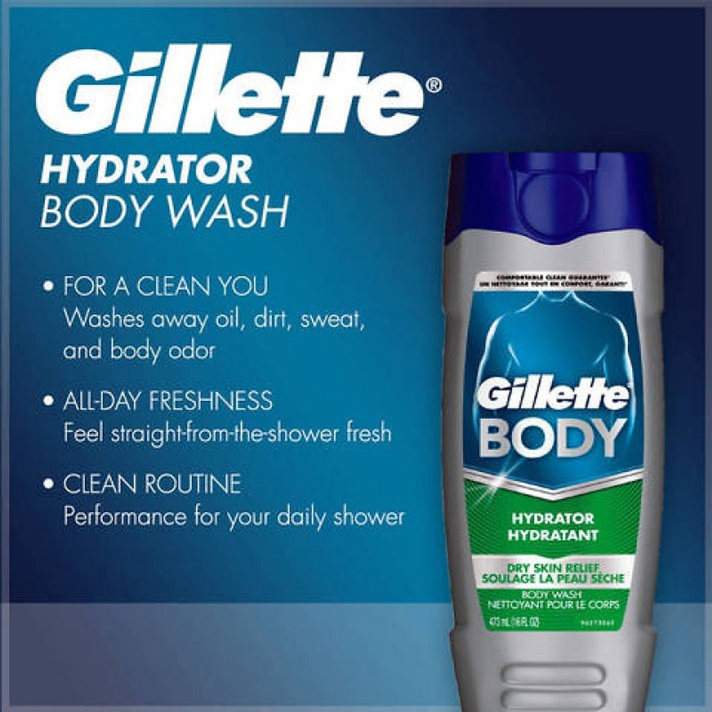 Sữa tắm nam Gillette Hydrator Hydratant 473ml